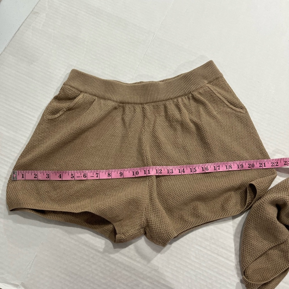 LILLUSORY WAFFLE KNIT 2 PIECE SHORT SET IN BROWN - Picture 11 of 16